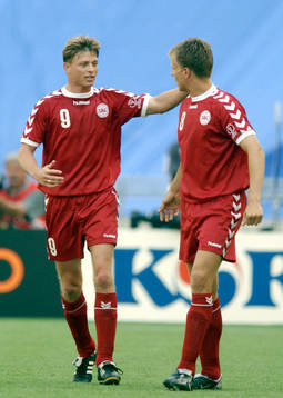 Jon Dahl Tomosson och Jesper Grönkjaer, Danmark jublar,