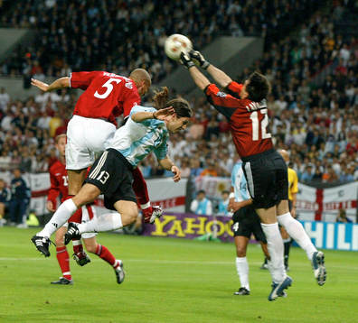 Rio Ferdinand, England och Diego Placente och Pablo