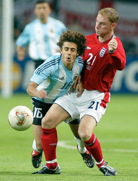 Nicky Butt, England och Pablo Aimar, Argentina