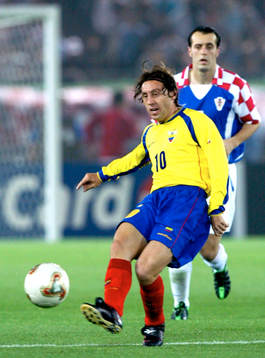 Fotboll, VM, Ecuador - Kroatien. Alex Aguinaga, Ecuador