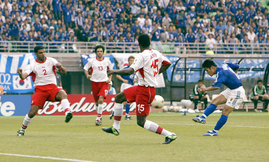 Hiroaki Morishima, Japan gör 0-1