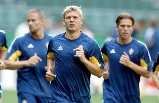 Marcus Allbäck, Sverige med Olof Mellberg och Anders