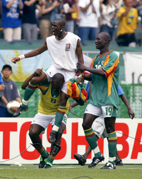 Henri Camara, Amara Traore och Papa Bouba Diop, Senegal