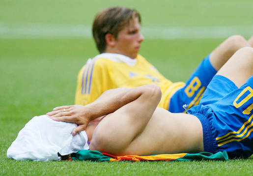 Marcus Allbäck och Anders Svensson, Sverige deppar