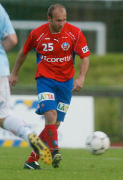 Tommie Grönlund gjorde debut i HIF-tröjan