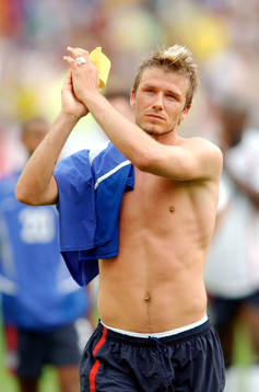England är utslagna av Brasilien. David Beckham, England