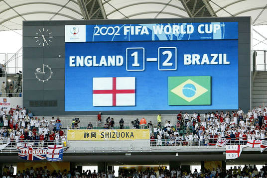 England är utslagna av Brasilien