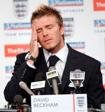 David Beckham, England, Presskonferens