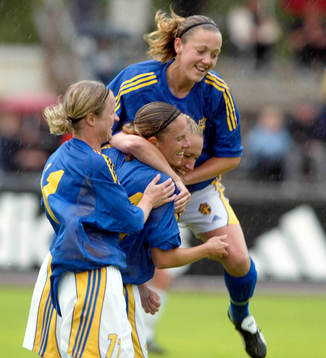 Anna-Maria Eriksson, Sverige, jublar (jubel)