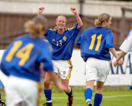 Anna-Maria Eriksson, Sverige, jublar (jubel)