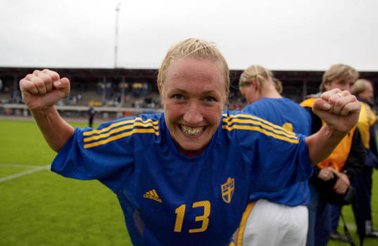 Anna-Maria Eriksson, Sverige, jublande glad