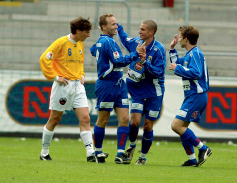 Anders Karlsson, Ängelholm, tvåmålsskytt, jubel