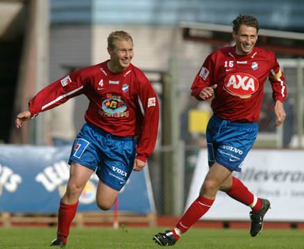 Två av Östers målskyttar, fr.v. Johan Mattsson och