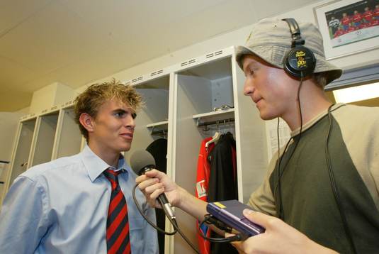 Debutanten Martin Fribrock, Helsingborg, intervjuvas