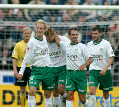 Hammarby, jubel, Mikael Andersson och Kennedy Bakircioglü