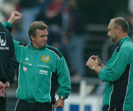 Anders Linderoth och Thom Åhlund, tränare, Hammarby,