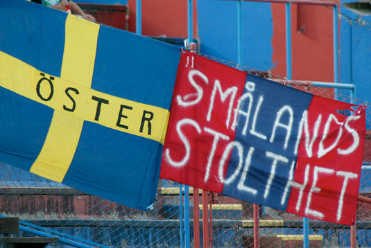 Öster, Smålands stolthet. Flaggor, flagga, banderoll