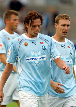 Andreas Yngvesson och Niklas Skoog, Malmö FF, deppar