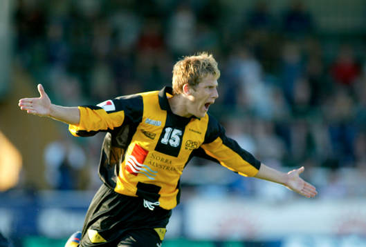 Tobias Hysén, Häcken, jublar. Jubel