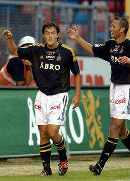 Stefan Ishizaki och Krister Nordin, AIK, jubel