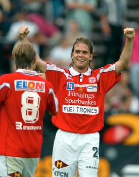 Lasse Johansson, Kalmar, jublar mot Henrik Rydström
