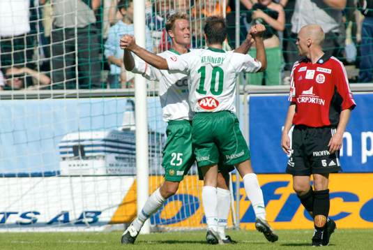 Kennedy Bakircioglu och Peter Markstedt, Hammarby, Jubel
