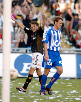 Daniel Hoch, AIK jublar och Magnus Erlingmark, Göteborg