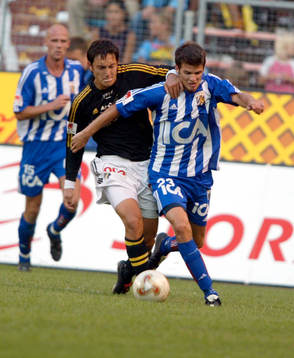 Stefan Ishizaki, AIK och debutanten Robert Karlsson,