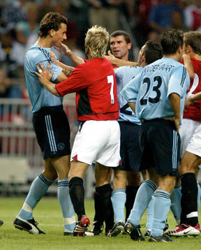 Zlatan Ibrahimovic och  David Beckham