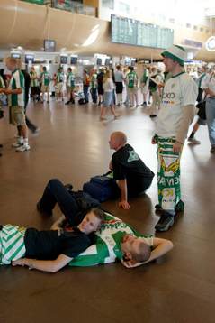 Fotboll, Champions Leuage, Hammarby, supporter, Arlanda