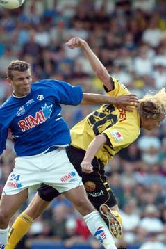 Besim Shulemaja, Halmstad och Andreas Drugge, Elfsborg