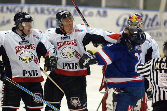 Johan Norgren, Malmö och Oscar Steen, Bofors. Slagsmål