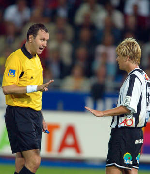 Jonas Eriksson, domare och  Jesper Ljung, Landskrona