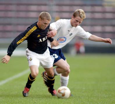 Karl Corneliusson, AIK och Gunnar Heidar Porvaldsson, IBV