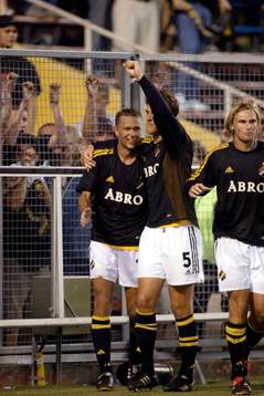 Krister Nordin, Per Nilsson och Andreas Andersson, jubel,
