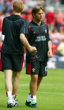 Southampton, uppvärmning,  Michael Svensson och Anders