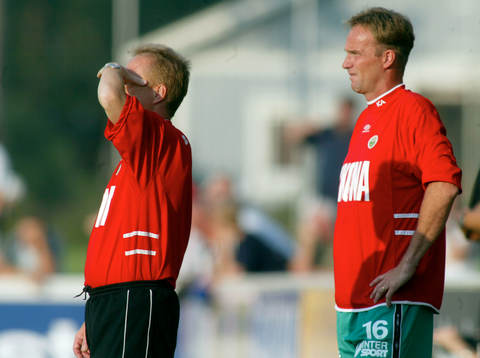 Lars-Olof Mattsson och Niclas Sjöstedt, tränare, Frölunda