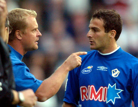 Jonas Thern, tränare och Sharbel Touma, Halmstad
