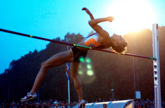 Kajsa Bergqvist stannade på 2.00 meter vid tävlingarna
