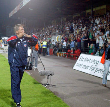 Sören Cratz, tränare Helsingborg hyllades av