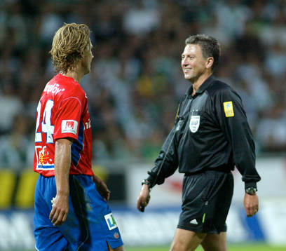 Leif Sundell, domare och Jesper Jansson, Helsingborg