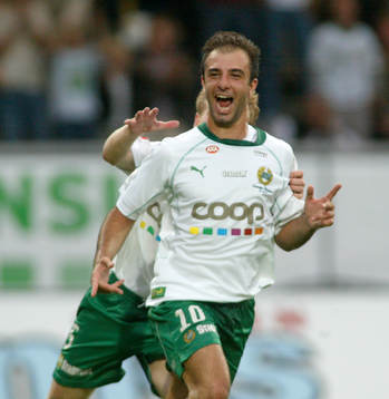 Kennedy Bakircioglu och Fredrik Winsnes, Hammarby, jubel