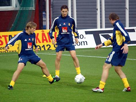 Anders Svensson, Zlatan Ibrahimovic och Kim Källström