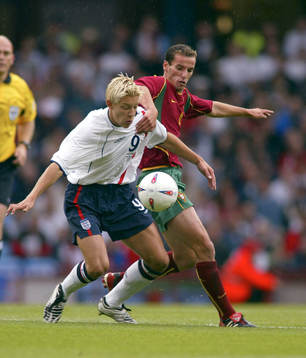 Alan Smith, England och  Beto, Portugal