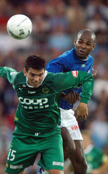 Pascal Simpson, Halmstad och Johan Andersson, Hammarby