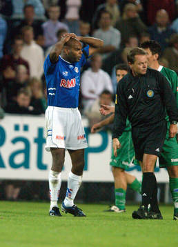 Pascal Simpson, Halmstad får en muntlig tillsägelse av