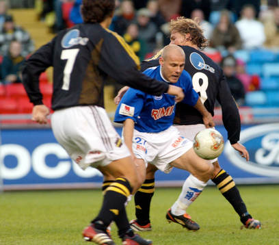 Magnus Svensson, Halmstad och Stefan Ishizaki oxh Daniel