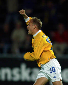 Magnus Eriksson, IFK Malmö jublar, jubel