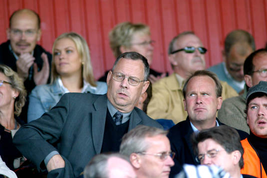 Lars Lagerbäck på läktaren