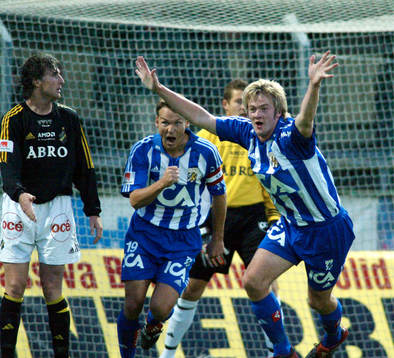 Debutanten Dennis Jonsson, Göteborg jublar